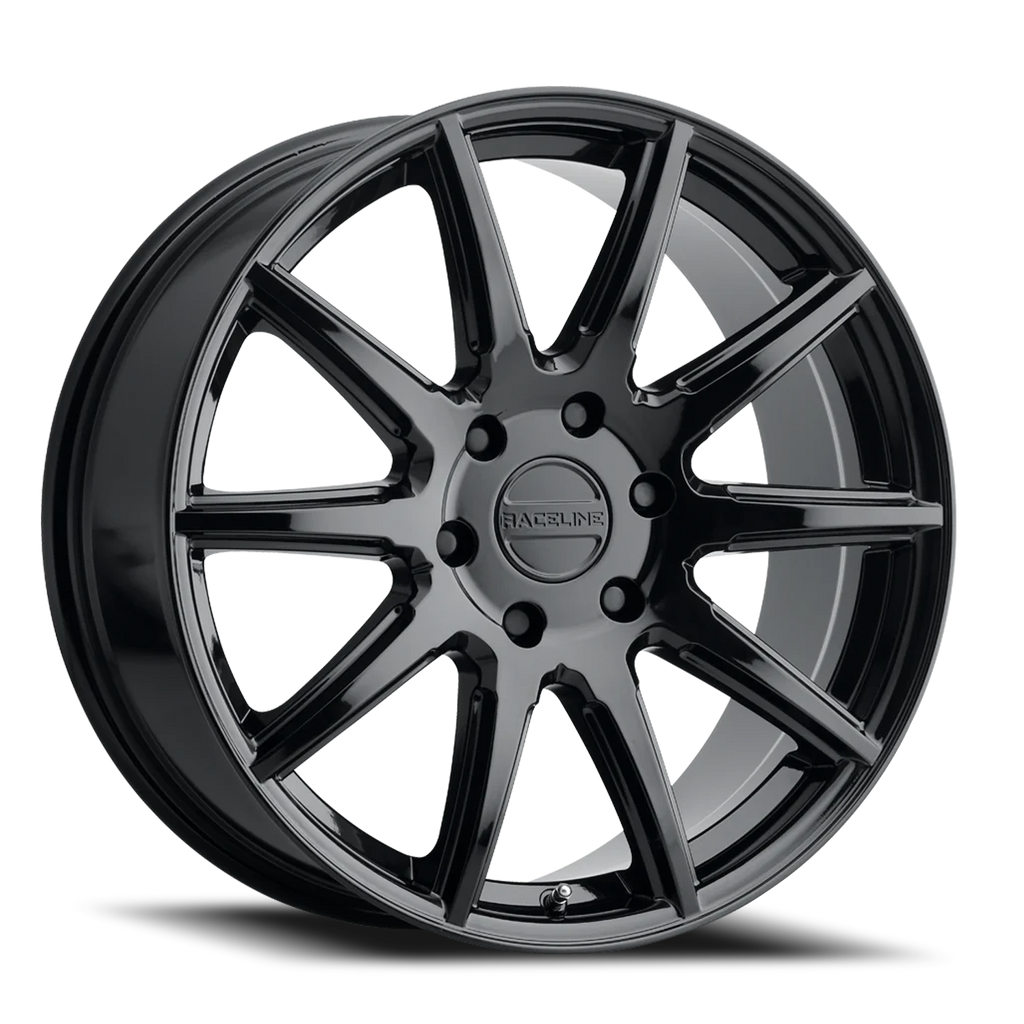 Aluminum Wheels 18x8 Spike 159 GB Gloss Black 15 Offset 6 on 139.7 Bolt Pattern 106.1 Bore Raceline