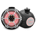 DS18 Compact Towers With Flat And Pole Mounts 8in 125 Watts RMS RGB LED Lights Black Carbon Fiber