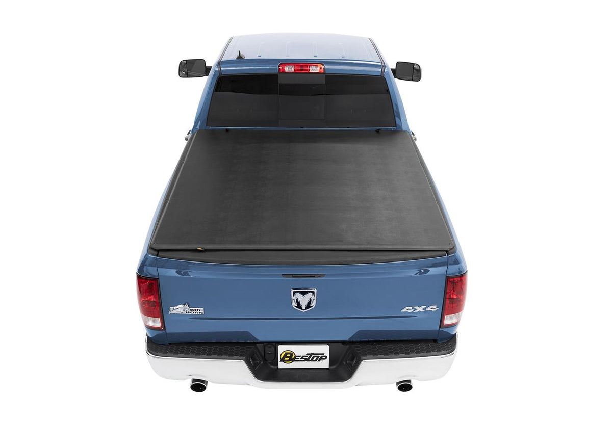EZ-Fold Soft Tri-Fold Tonneau Cover For Dodge 1987-2004 Dakota 6.5 Foot Black Tailgate Spoiler Not Included Bestop