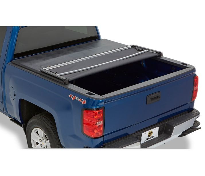 EZ-Fold Soft Tri-Fold Tonneau Cover For Nissan 2004-2024 Titan Black Tailgate Spoiler Not Included Bestop