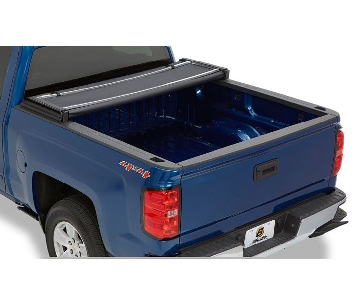 EZ-Fold Soft Tri-Fold Tonneau Cover For Nissan 2004-2024 Titan Black Tailgate Spoiler Not Included Bestop