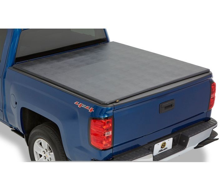 EZ-Fold Soft Tri-Fold Tonneau Cover For Nissan 2004-2021 Titan 5.5 Foot Black Tailgate Spoiler Not Included Bestop