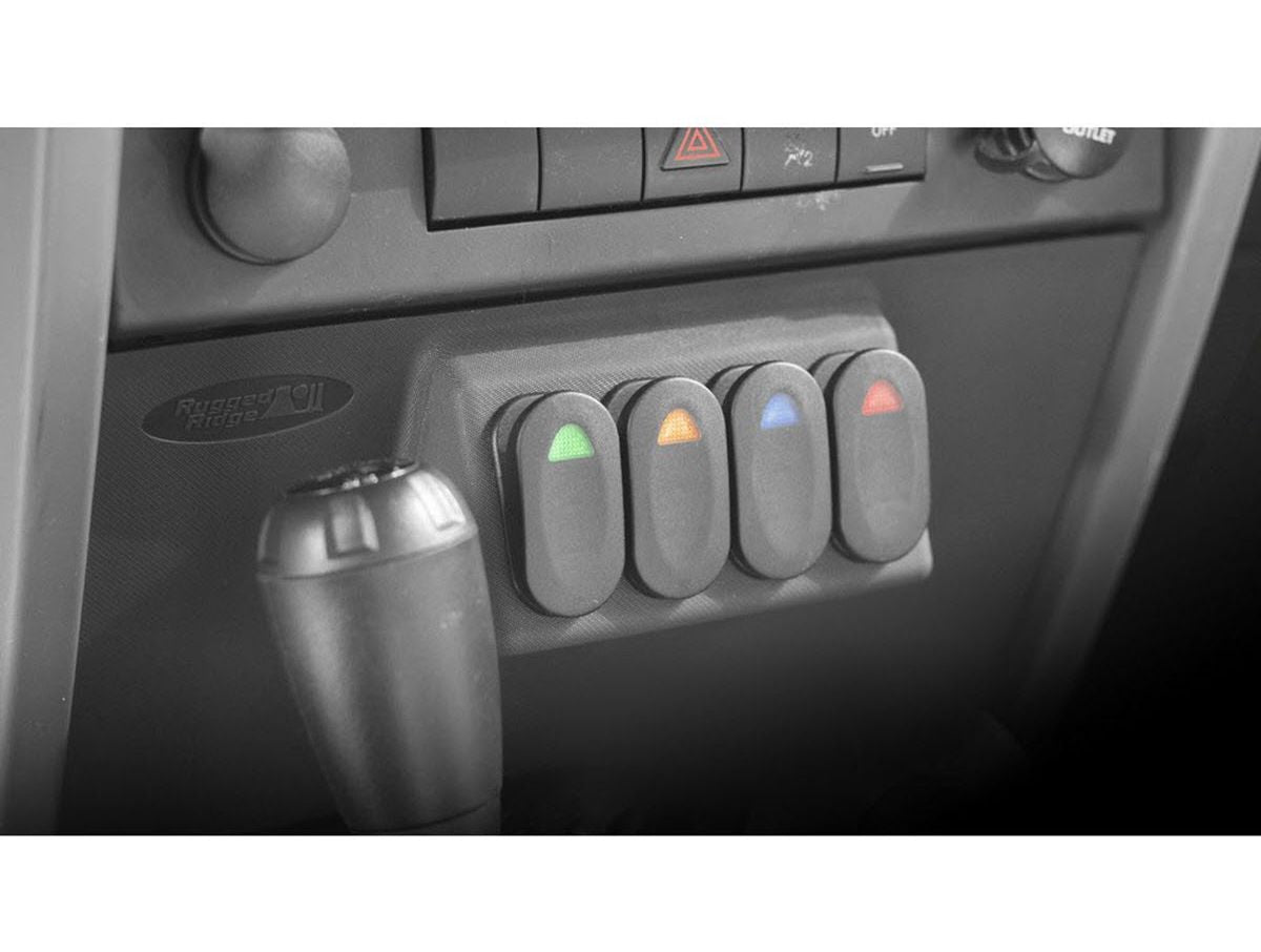 Switch Pod Panel Center Console Lower 07-10 Jeep Wrangler JK Rugged Ridge