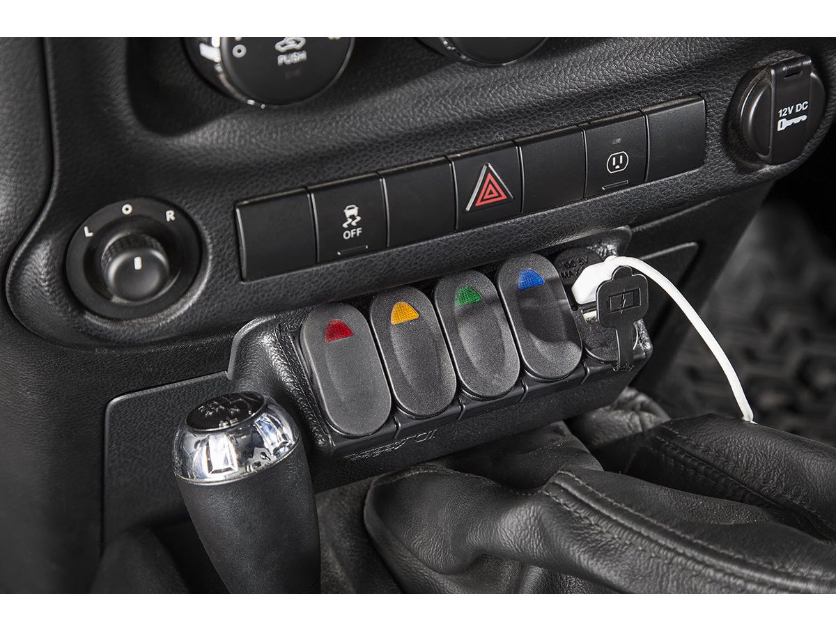 Switch Panel Kit Lower 11-18 Jeep Wrangler JK/JKU Rugged Ridge