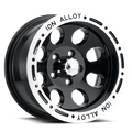 Cast Aluminum Wheels 174 16x8 Machined Lip Black ION Wheels