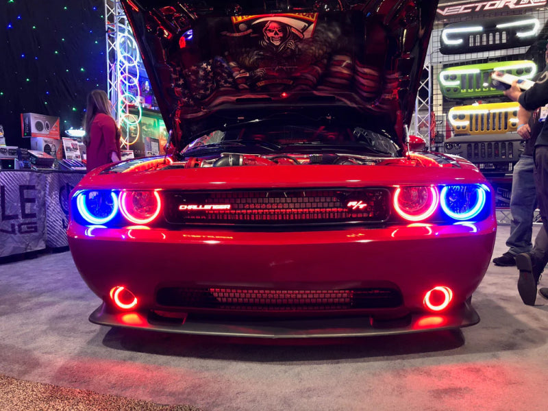 Oracle Dodge Challenger 08-14 LED Waterproof Fog Halo Kit - White