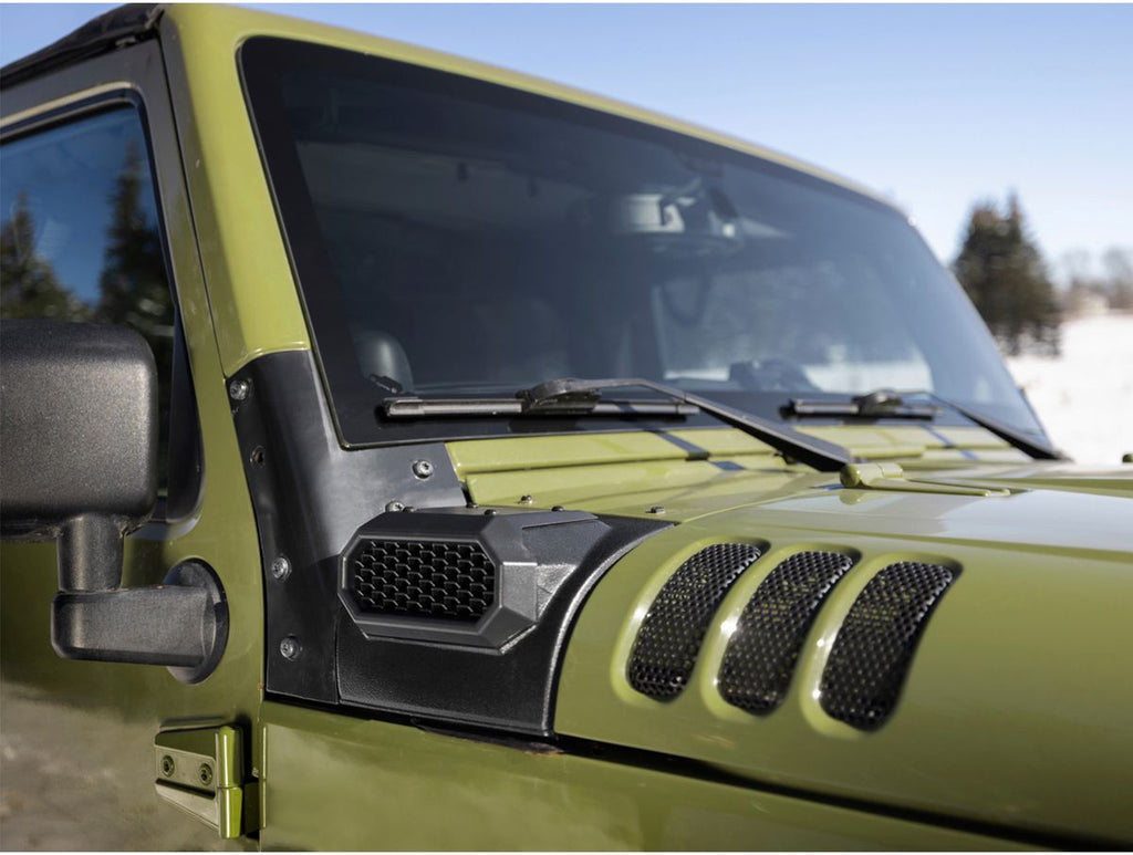 Amfib Low Mount Snorkel Black Jeep Rugged Ridge
