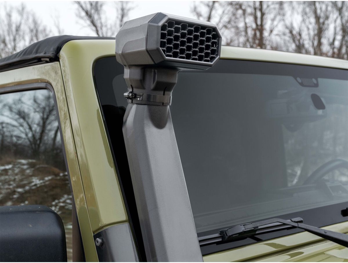 Amfib Low/ High Mount Snorkel Black Jeep Rugged Ridge