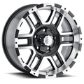 Cast Aluminum Wheels 179 BK 17x8 Machined Face Black ION Wheels