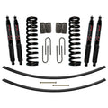 Suspension Lift Kit w/Shock Black MAX Shocks 9 Inch Lift Incl. Front Coil Springs Rear Add-A-Leafs Rear U Bolt Kit Rear Block Skyjacker