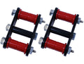 Suspension Leaf Spring Shackle Kit Front HD Greaseable w/Red Bushings w/0 in. Lift 76-86 CJ Rugged Ridge