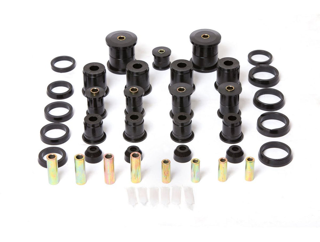 This Red Polyurethane Bushing Kit from Prothane Fits 80-86 Jeep CJ Models. Rugged Ridge