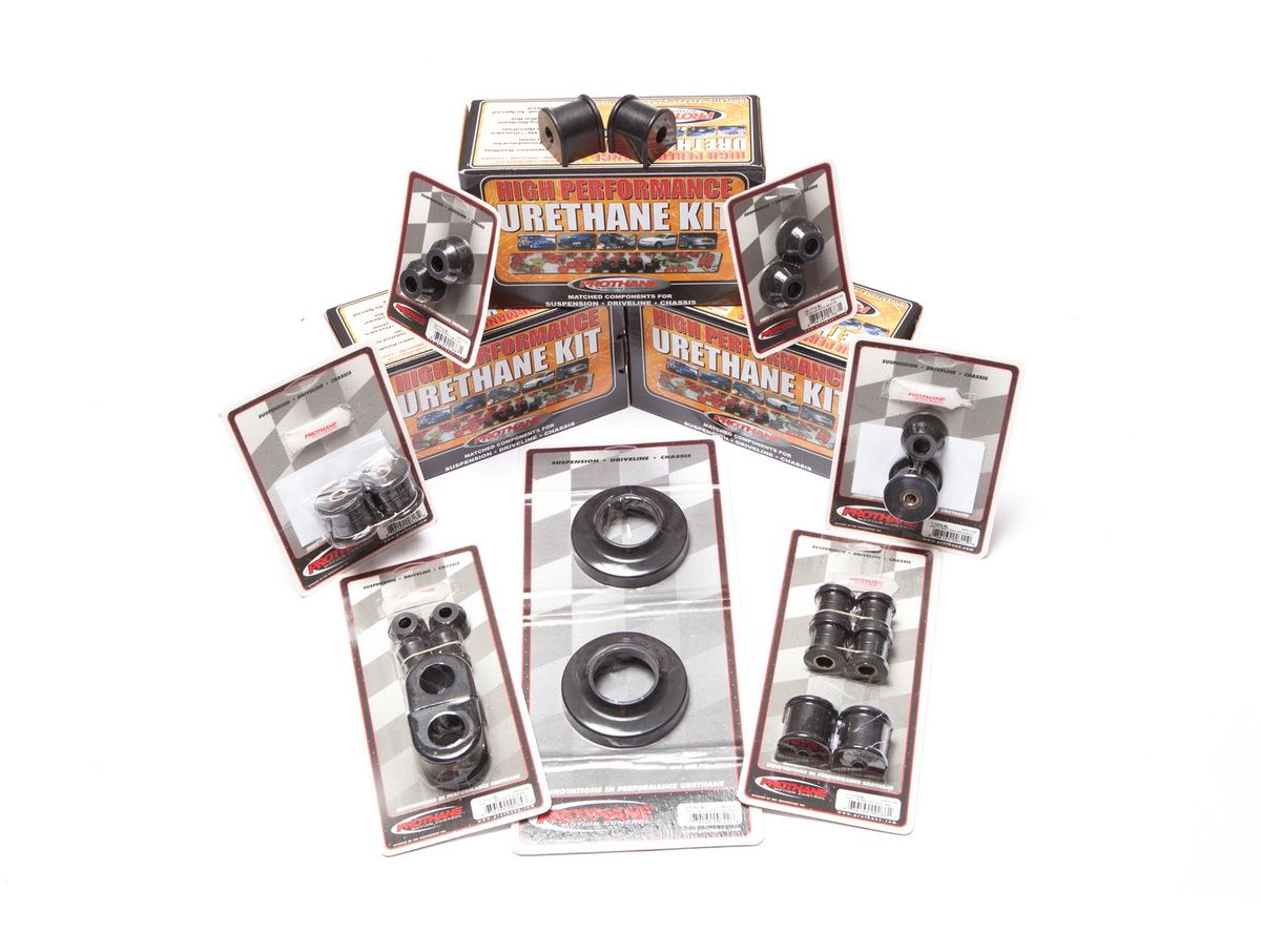 This Red Polyurethane Bushing Kit from Prothane Fits 80-86 Jeep CJ Models. Rugged Ridge