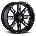 Cast Aluminum Wheels 184 SB 18x9 Milled Spokes Satin Black ION Wheels