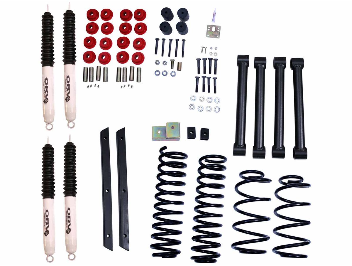 This 2 Inch Lift Kit from Rugged Ridge Fits 03-06 Jeep Wrangler Tj. Rugged Ridge