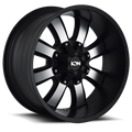 Cast Aluminum Wheels 189 SB 20x9 Machined Face Satin Black ION Wheels