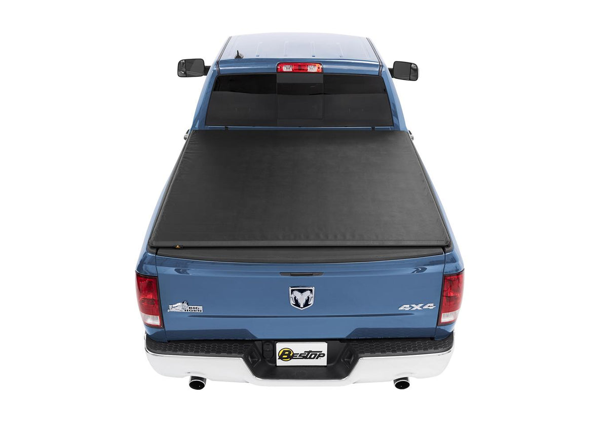 EZ-Roll Soft Tonneau Cover For Dodge 2000-2004 Dakota 5.3 Foot Black Tailgate Spoiler Not Included Bestop