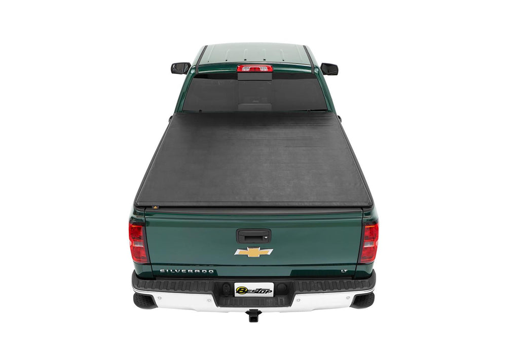 EZ-Roll Soft Tonneau Cover For Chevy/GMC 2004-2007 Silverado/Sierra 1500 5.8 Foot Black Tailgate Spoiler Not Included Bestop