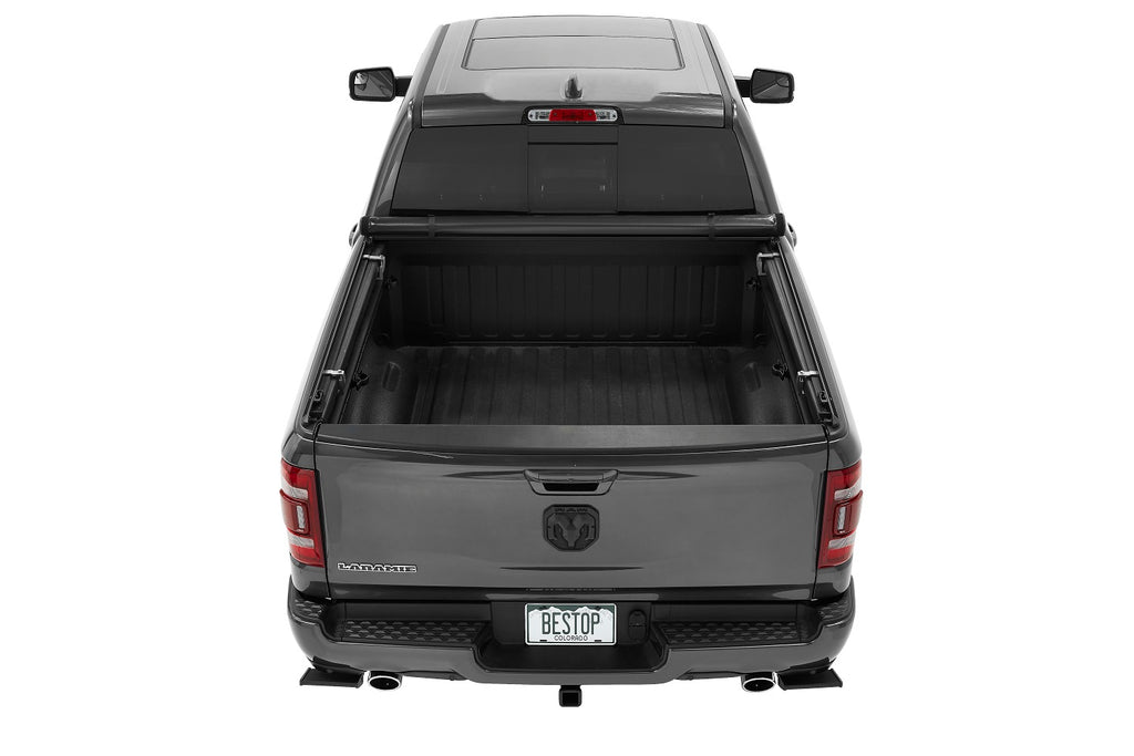 EZ-Roll Soft Tonneau Cover For Ram 2019-2024 1500 Black Tailgate Spoiler Not Included Bestop