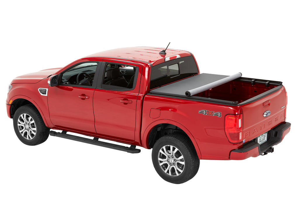 EZ-Roll Soft Tonneau Cover For Ford 2019-2024 Ranger Black Tailgate Spoiler Not Included Bestop