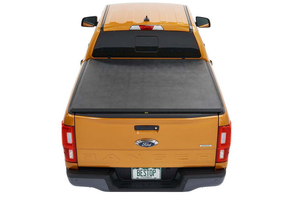 EZ-Roll Soft Tonneau Cover For Ford 2019-2024 Ranger Black Tailgate Spoiler Not Included Bestop
