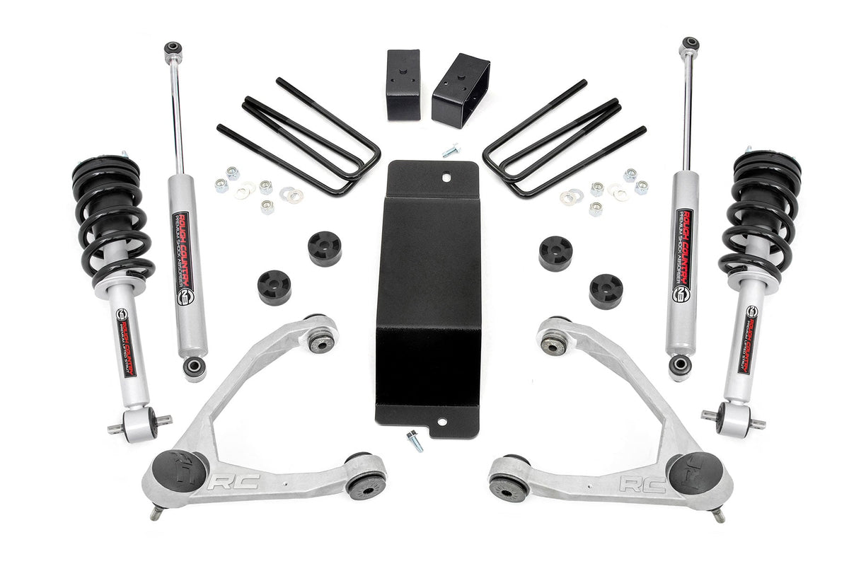 3.5 Inch Lift Kit Forged UCA N3 Strut Silverado/Sierra 1500 (14-16) Rough Country