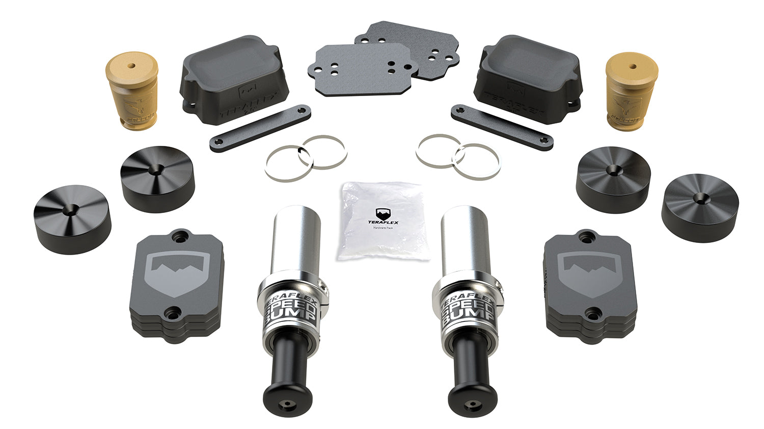 18-Up Wrangler JL 2 Door 2 Inch-Stroke SpeedBump & Progressive Bump Stop Kit 2.5-3.5 Inch Lift TeraFlex