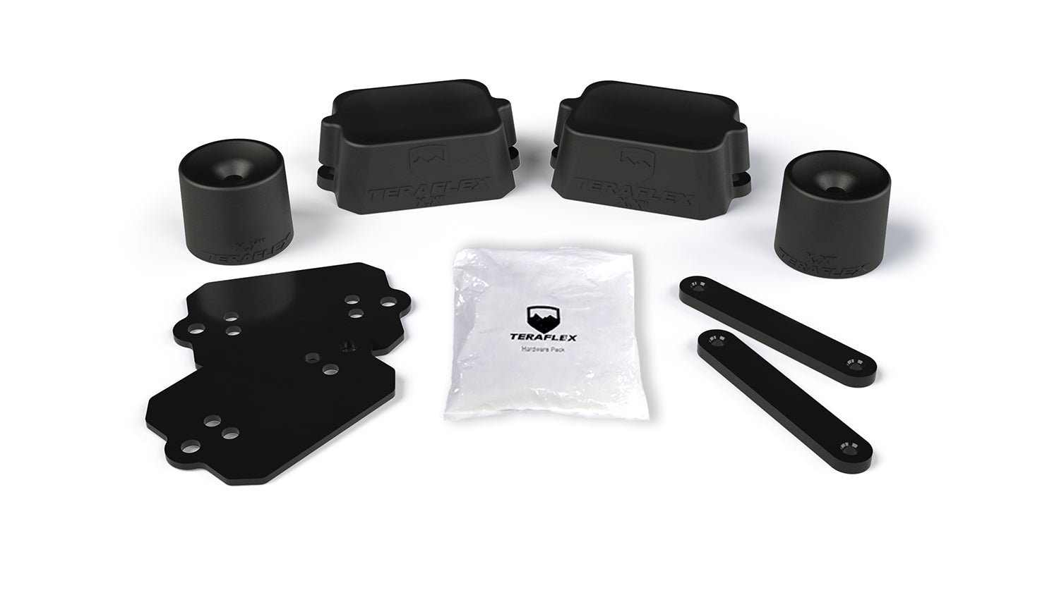 18-Up Wrangler JL 2 Door 2 Inch Bump Stop Strike Pad Extension Kit Front & Rear TeraFlex