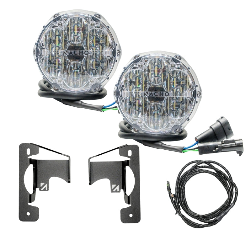 Nacho Lighting Jeep JL/JTNacho SAE Only White Plug N Play Fog Light Kit (3pc Bumper Kit)