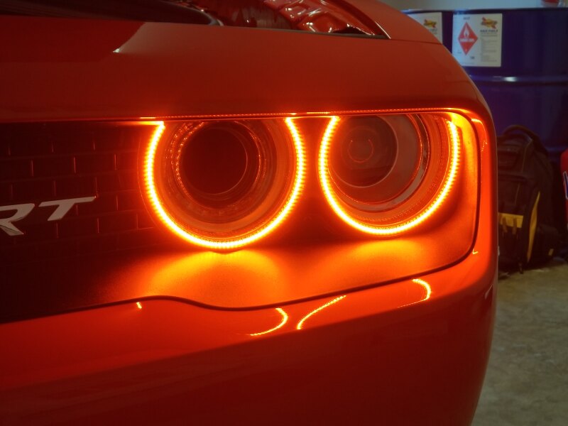 Oracle Dodge Challenger 15-21 LED Waterproof Halo Kit - ColorSHIFT w/o Controller