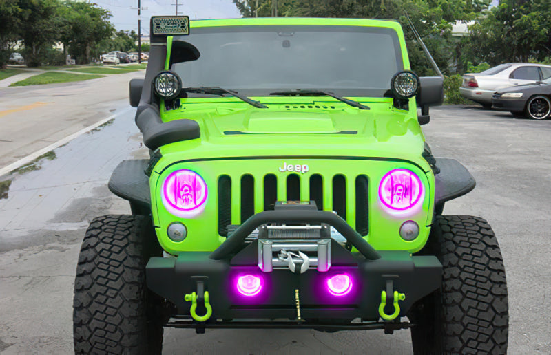 Oracle Jeep Wrangler 07-17 Halo Kit - ColorSHIFT w/ BC1 Controller