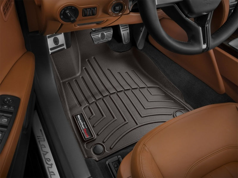 WeatherTech 14-15 Maserati Quattroporte Front FloorLiners - Cocoa