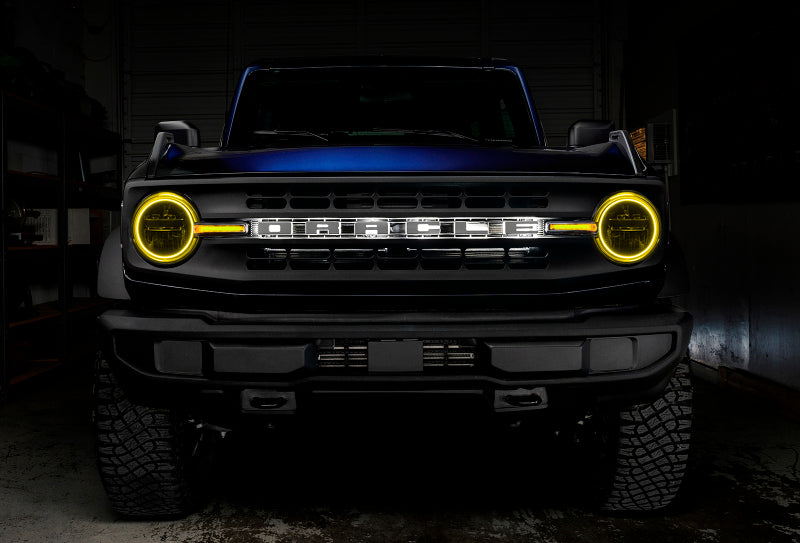Oracle 21-22 Ford Bronco Headlight Halo Kit w/DRL Bar - Base Headlights -w/BC1 Controller