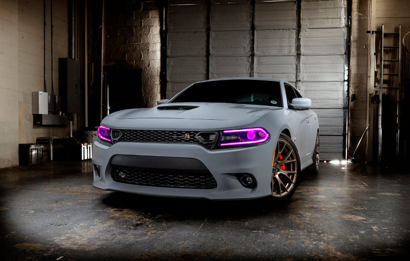 Oracle 15-21 Dodge Charger RGB+W DRL Headlight DRL Kit - ColorSHIFT w/ Simple Controller