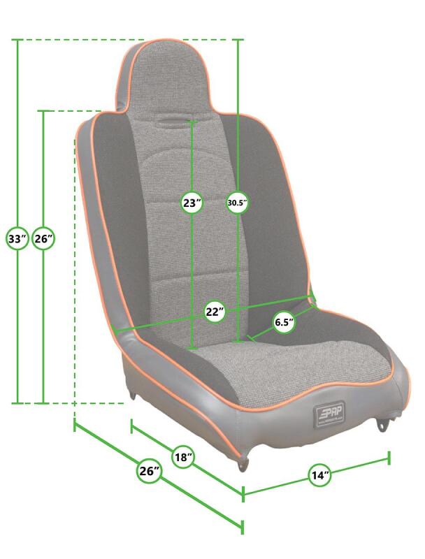 PRP Daily Driver High Back Suspension Seat