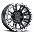 Raceline 956BS Compass 18x9in / 8x180 BP / 18mm Offset / 125.2mm Bore - Black & Silver Lip Wheel