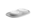 WeatherTech Pet Feeding System Double Low 8oz 1in. Poly Bowl - Light Grey