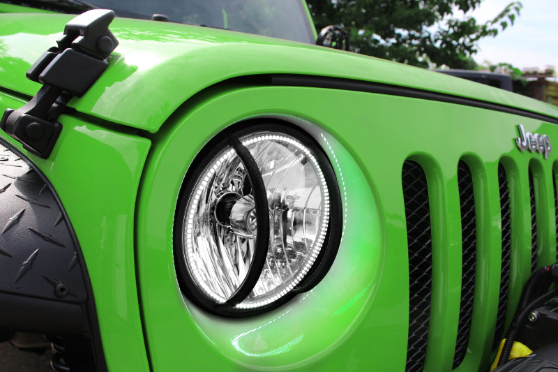 Oracle Jeep Wrangler JK 07-17 LED Waterproof Halo Kit - ColorSHIFT w/ 2.0 Controller