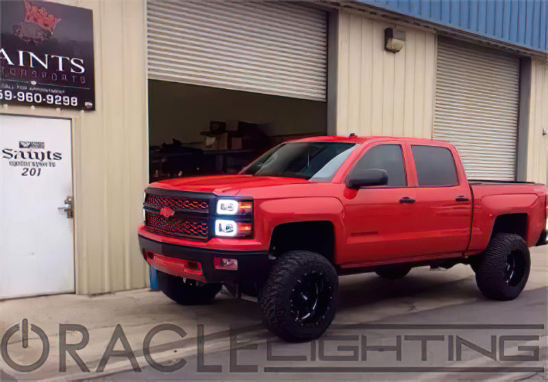 Oracle Chevy Silverado 14-15 Halo Kit Non-Projector Style - ColorSHIFT w/ BC1 Controller