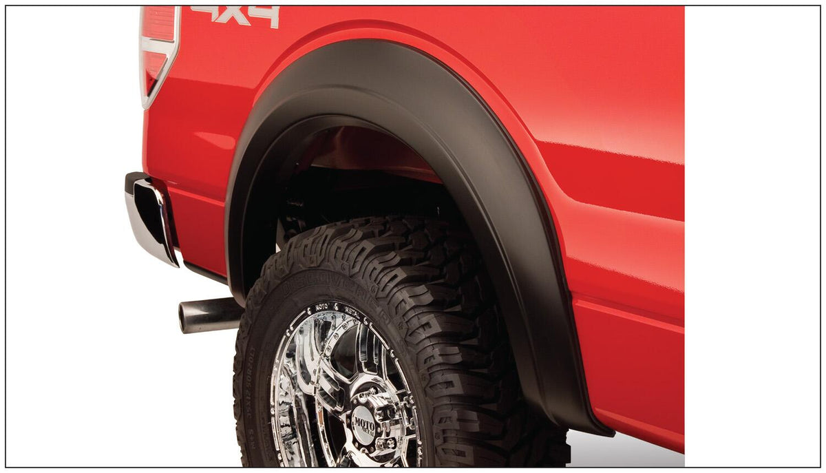 Black Extendafender Style Smooth Finish Rear Fender Flares For 1997-2003 Ford F150 2004 F150 Heritage Bushwacker