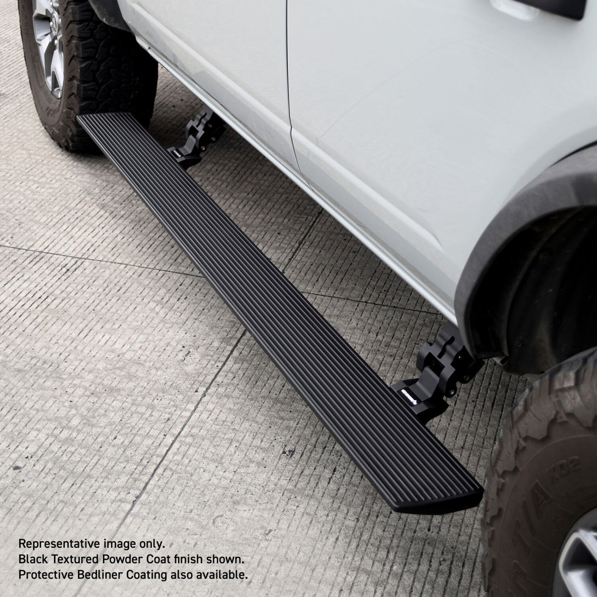 RealTruck VoltStep Electric Running Board Kit Protective Bedliner Coating 2021-2025 Ford Bronco Go Rhino