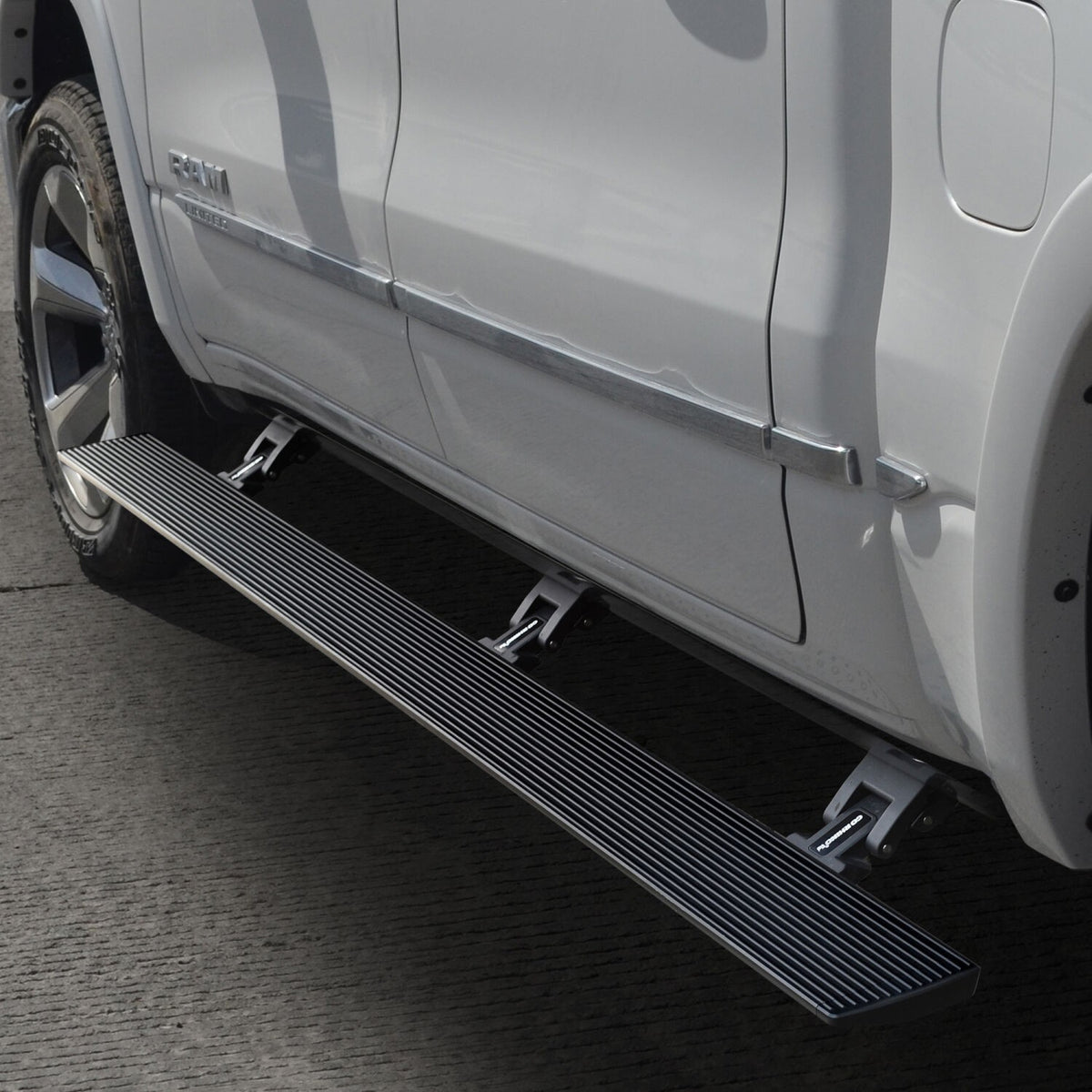 RealTruck VoltStep Electric Running Board Kit Protective Bedliner Coating 2019-2026 Ram 1500 Quad Cab Go Rhino