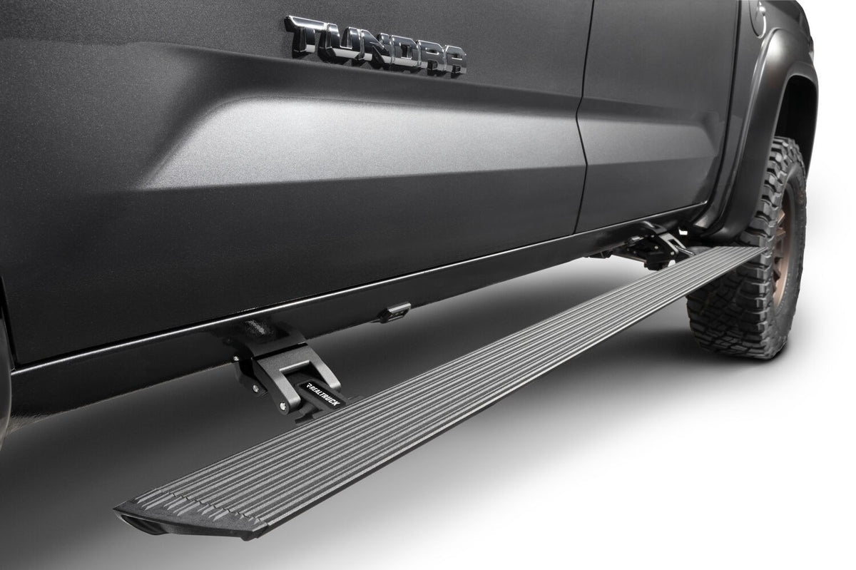 RealTruck VoltStep Electric Running Board Kit Textured Black 2022-2026 Toyota Tundra 4 Door Go Rhino