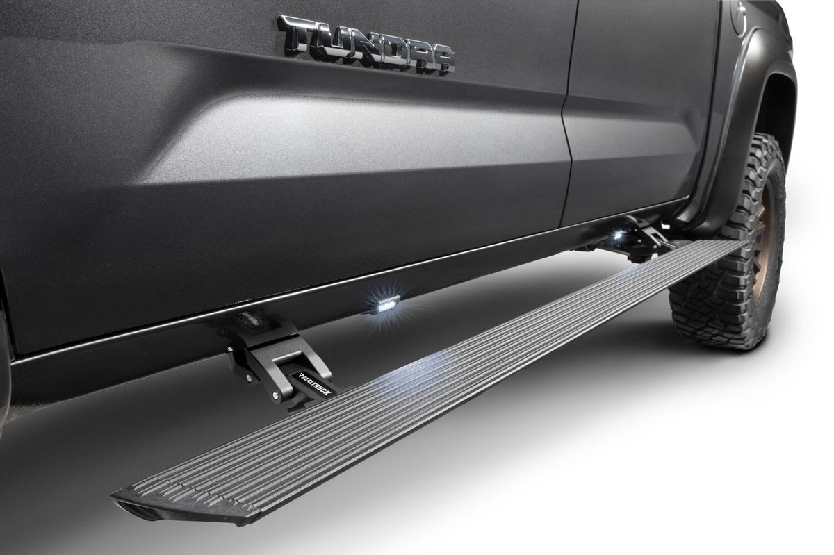 RealTruck VoltStep Electric Running Board Kit Textured Black 2022-2026 Toyota Tundra 4 Door Go Rhino