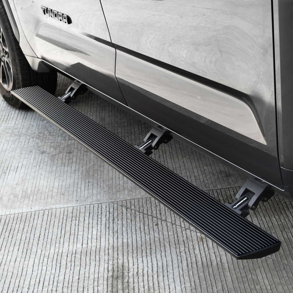 RealTruck VoltStep Electric Running Board Kit Textured Black 2022-2026 Toyota Tundra 4 Door Go Rhino