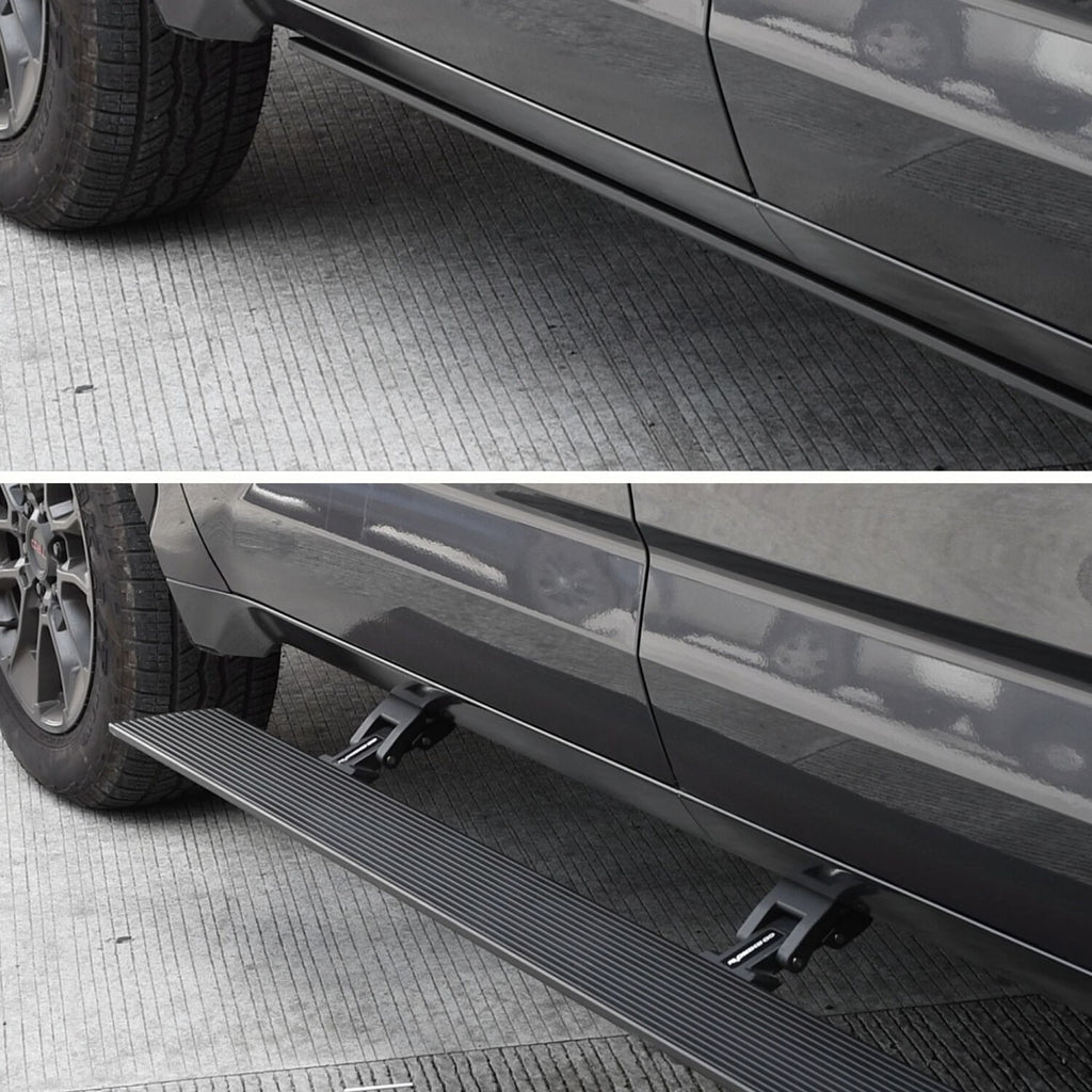 RealTruck VoltStep Electric Running Board Kit Textured Black 2022-2026 Toyota Tundra 4 Door Go Rhino