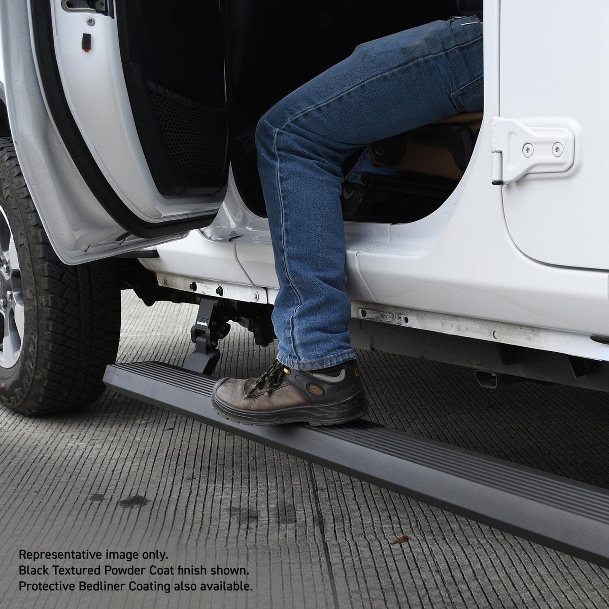 RealTruck VoltStep Electric Running Board Kit Textured Black For 2007-2018 Jeep Wrangler JK Go Rhino