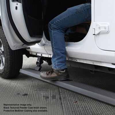 RealTruck VoltStep Electric Running Board Kit Textured Black For 2007-2018 Jeep Wrangler JK Go Rhino