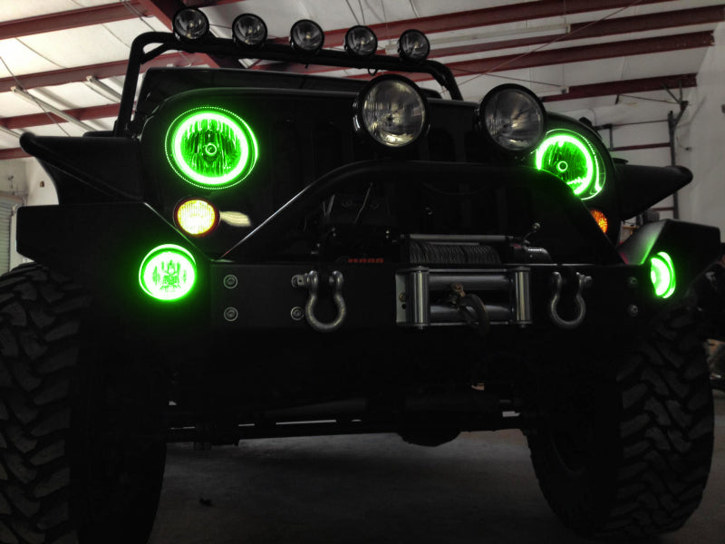 Oracle Jeep Wrangler JK 07-17 LED Waterproof Halo Kit - ColorSHIFT