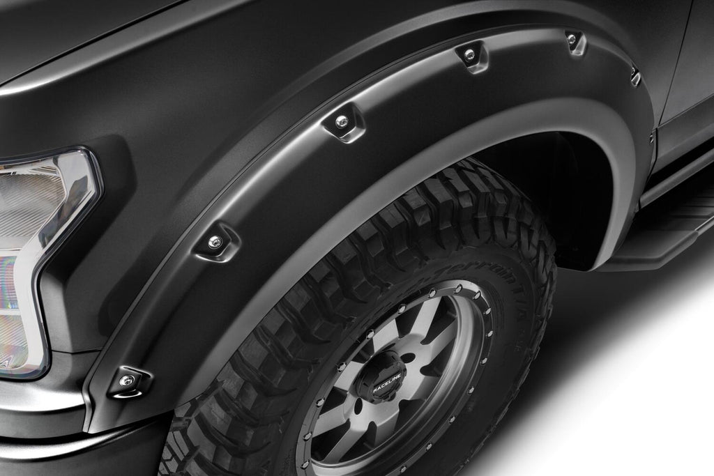 Pocket/Rivet Style Color Matched Agate Black Met 4-Piece Fender Flare Set For 2018-2020 Ford F150 Bushwacker